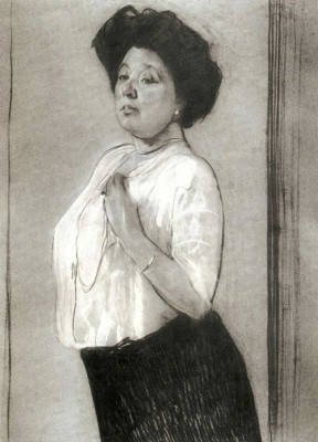 9  Портрет работы В. А. Серова, 1911 г. Н. П. Ламанова.jpg