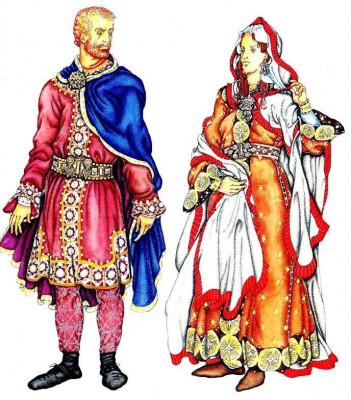 мужской и женский костюм Средневековья.jpg